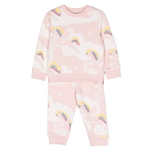 Stella McCartney Kids спортивный костюм с графичным принтом, розовый