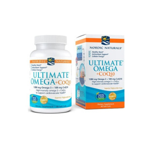 Nordic Naturals, Ultimate Omega + CoQ10, 1280 мг, 60 мягких капсул