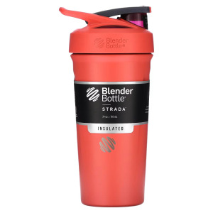 Бутылка, Strada, изолированная нержавеющая сталь, FC Coral, 24 унции (710 мл) Blender Bottle