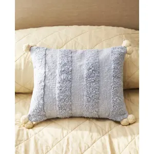 Детский тафтинговый чехол на подушку с помпонами Zara Home, синий