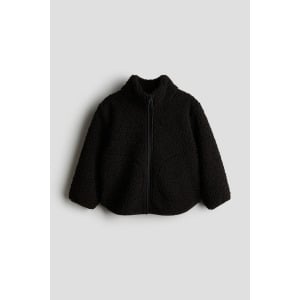 Ветрозащитная куртка из флиса Тедди H&M, черный