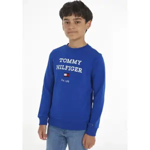 Толстовка Tommy Hilfiger "TH LOGO SWEATSHIRT", с большим логотипом, синий