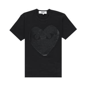 Футболка с логотипом Comme des Garçons PLAY Heart, цвет Черный