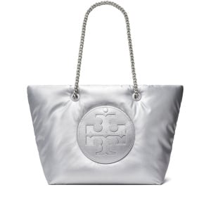 Tory Burch сумка-тоут Ella с логотипом, серебристый