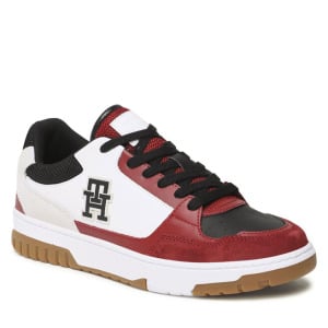 Кроссовки Tommy Hilfiger BasketStreet Mix, вишневый/бордовый/белый