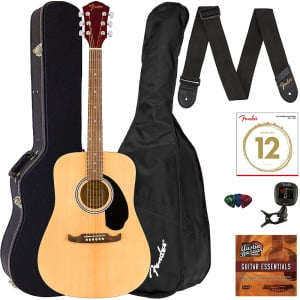 Акустическая гитара Fender FA-125 Dreadnought Acoustic Guitar - Natural w/ Hard Case