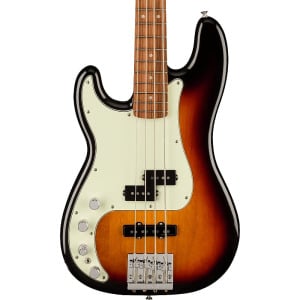 Басс гитара Fender Player Plus Precision Electric Bass. Left-Hand, Pau Ferro Fingerboard, 3-Color Sunburst