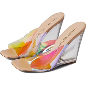 Туфли Stuart Weitzman Tia 100 Lucite Wedge, цвет Aurora/Adobe