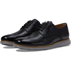 Оксфорды Cole Haan Originalgrand Shortwing, цвет Black Leather/Ironstone