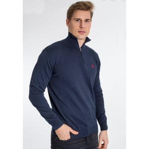 Вязаный свитер BRISON HALF-ZIP U.S. Polo Assn., цвет dark sapphire