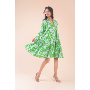 Зеленое мини-платье Lobster's с цветочным принтом Dream, зеленый