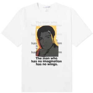 Футболка Comme Des Garçons Shirt X Andy Warhol Muhammad Ali T-Shirt, белый