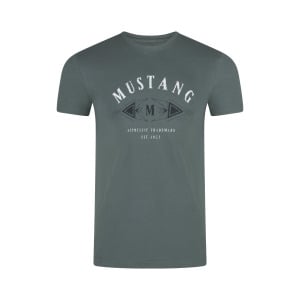 Футболка с принтом BASIC PRINT Mustang, цвет balsam green