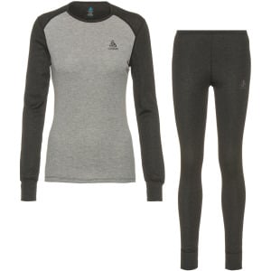 Базовый слой ODLO Bralette Base Layer Active Warm Eco, цвет Dark grey/mottled grey