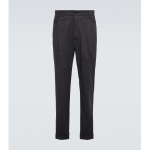 Хлопковые брюки прямого кроя со средней посадкой. Dolce&Gabbana, серый