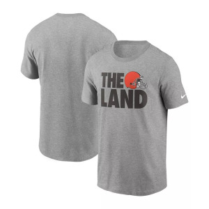 Мужская серая футболка с принтом Cleveland Browns Hometown Collection The Land Nike, серый