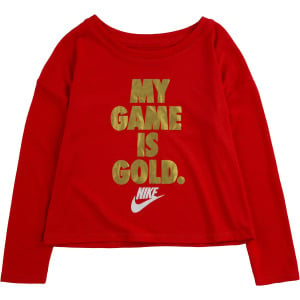 Футболка Nike My Game Is Gold Long Sleeve Tee, цвет Bright Red