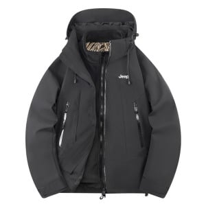 Куртка мужская Jeep, цвет Charcoal Black[3-In-1 Brushed Inner Jacket]