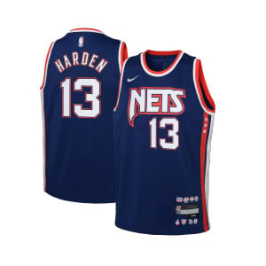 Джерси Big Boys James Harden Navy Brooklyn Nets 2021/22 Swingman — City Edition Nike