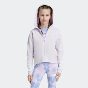 Толстовка с капюшоном adidas Sportswear «G FI 3S FZ», цвет Ice Lavender / White