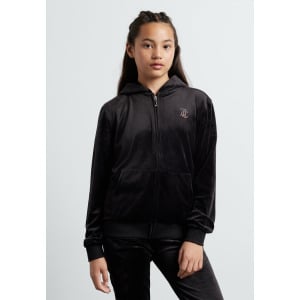 Толстовка на молнии DIAMANTE ZIP THROUGH HOODIE Juicy Couture, черный