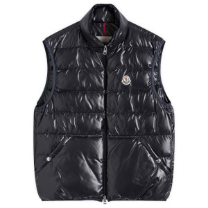 Жилет Aube High Shine Moncler, синий