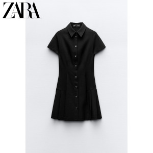 Платье-рубашка Zara, черный