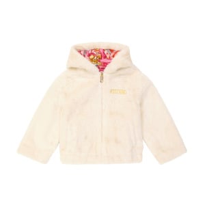 Куртка из искусственного меха Moschino Kids, белый