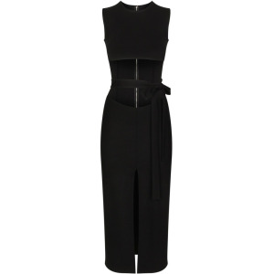 Dolce & Gabbana belted midi dress, черный