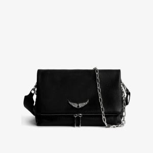 Кожаный клатч Rocky Swing Your Wings Zadig&Voltaire, серебряный