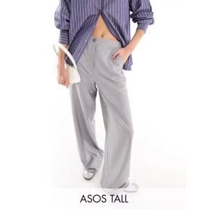 Серые брюки свободного кроя ASOS Tall