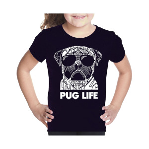 Футболка с надписью «Big Girl's Word Art» - Pug Life LA Pop Art