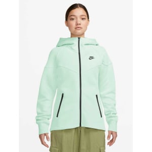 Толстовка Nike W NSW TCH FLC WR FZ HDY, зеленый