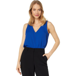 Блуза Vince Camuto Sleeveless V-Neck Overlap, цвет Twilight Blue