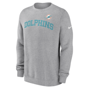 Толстовка Nike Miami Dolphins Club, цвет Grey Heather