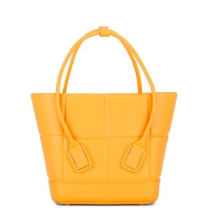 Сумка-тоут Bottega Veneta Mini Arco Shopping, цвет Tangerine & Silver