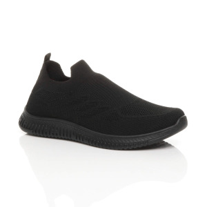 Кроссовки Flat  Heel Slip On Sock  Trainers AJVANI, черный