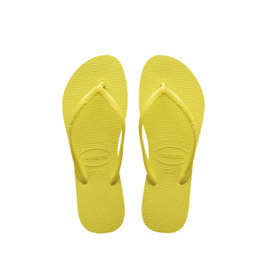 Тонкие желтые женские пляжные тапочки Havaianas