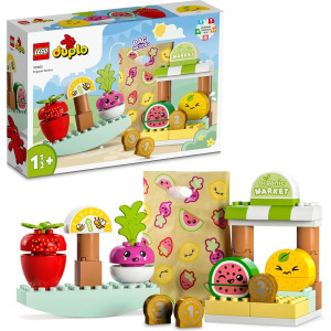 Пластиковый конструктор Duplo first organic greengrocer 10983 развивающий набор игрушек для малышей от 18 месяцев и старше (40 предметов) Lego