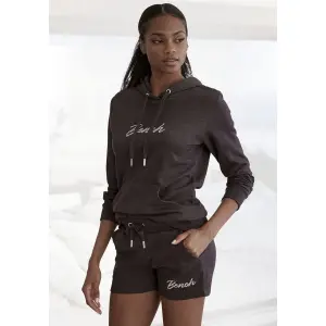 Bench Толстовка с капюшоном Loungewear "-Lounge Hoodie-", с блестящей вышивкой логотипа, одежда для дома, костюм для отдыха Bench Loungewear, антрацит