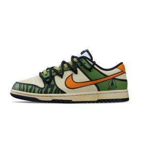 Кроссовки Nike Dunk Skateboarding Shoes Men Low-top Green/yellow/black, хаки