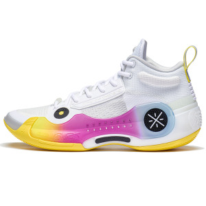 Кроссовки Li Ning Wow 10 Basketball, белый/розовый/желтый