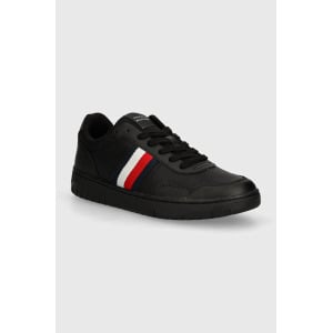 Tommy Hilfiger TH BASKET CORE LITE кожаные кроссовки, черный