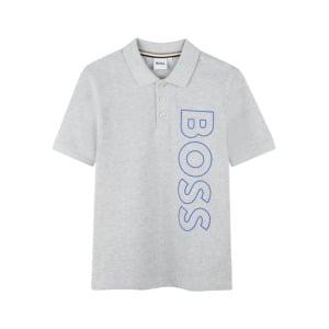 BOSS Kidswear рубашка поло с коротким рукавом, серый