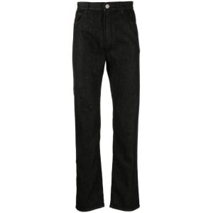 Giorgio Armani straight-leg dark-wash jeans, черный