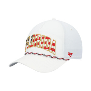 Мужская белая кепка '47 Florida Gators со звездами и полосками и флагом Flutter Hitch Snapback '47 Brand