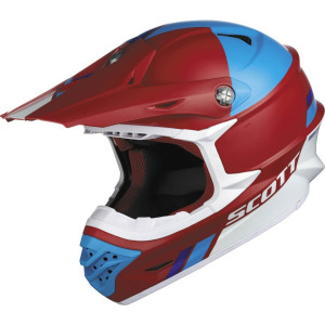 Шлем Scott 350 Pro Trophy с логотипом, красный/синий