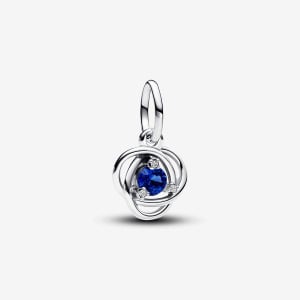 Шарм Pandora September Blue Eternity Circle Dangle, серебро/синий