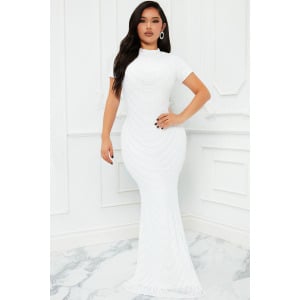 Платье Fashion Nova D50203, белый