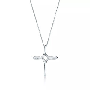 Колье Tiffany & Co. x Elsa Peretti Infinity Cross, Large, серебро